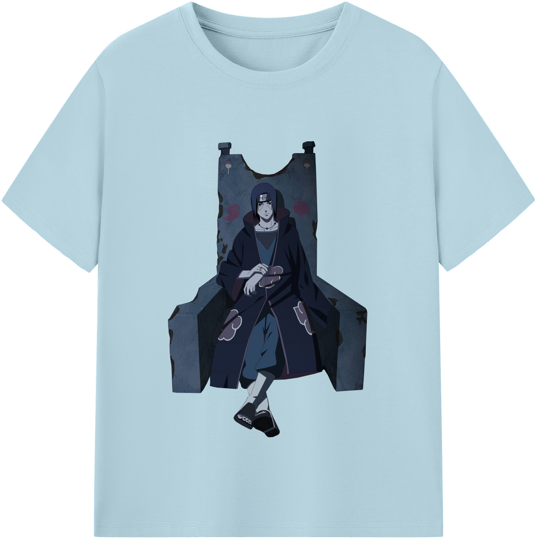 （画像用） NARUTO -ナルト- うちは イタチ Uchiha Itachi 綿100％半袖Tシャツ（フロントプリント）